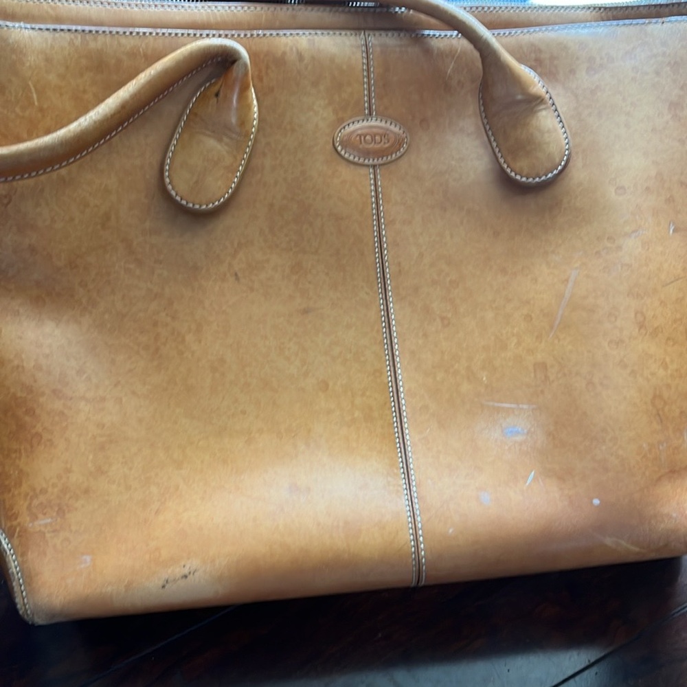 Tod's Brown Leather Tote Bag